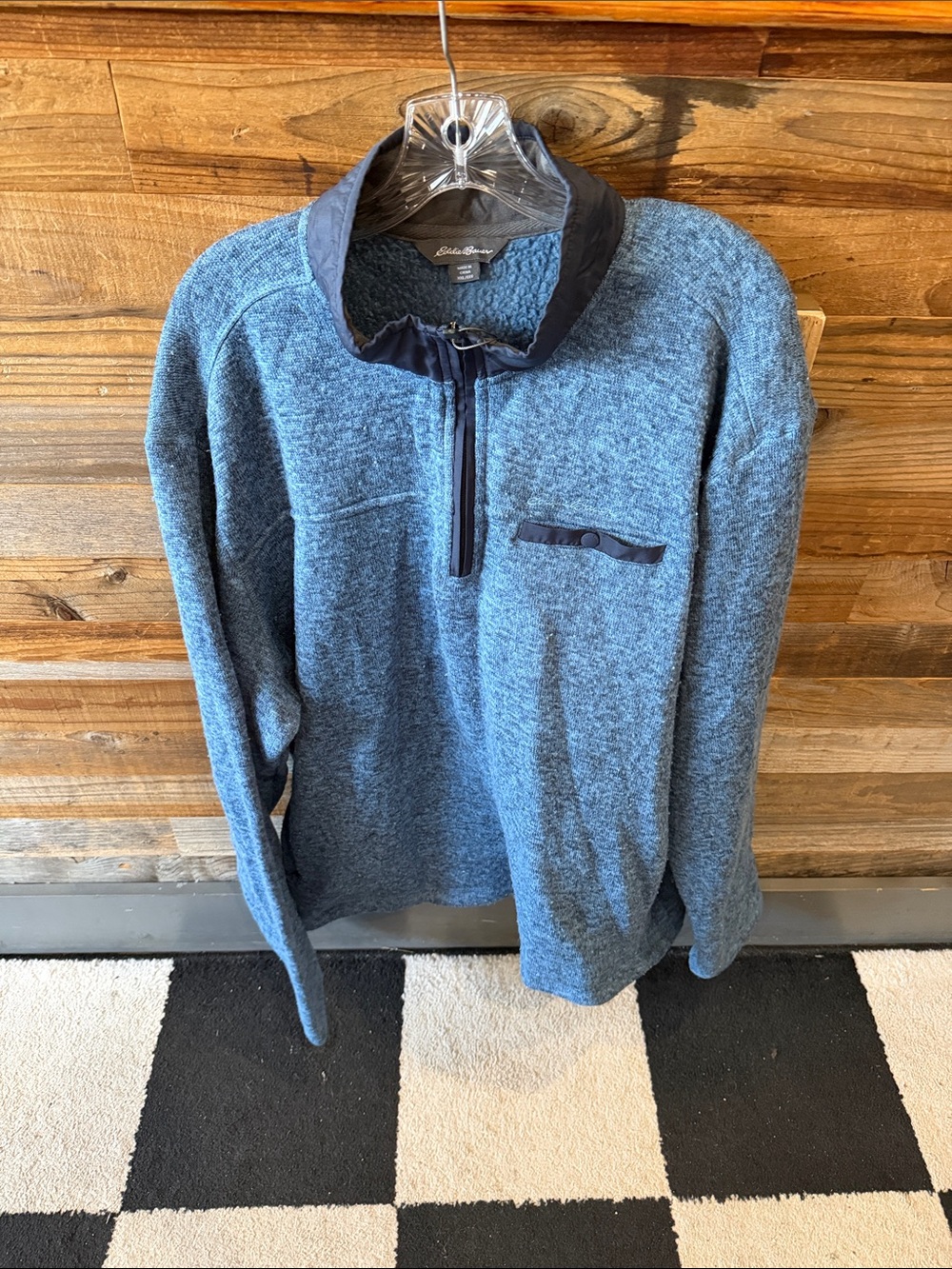 Eddie Bauer Blue Heather Half-Zip Pullover